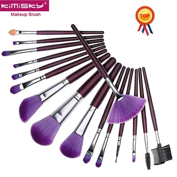 

1 Set (16 sticks) Makeup Brushes High Quality Fan Cosmetic Eyeliner Eyebrow Makeup Brush Tools Make-up Hair Beauty + Brush Bag