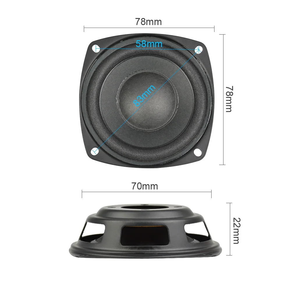 AIYIMA 2 шт. 3 дюйма 78 мм басовый радиатор пассивный радиатор динамик НЧ-динамик вспомогательная вибрационная пластина для сабвуфера низкочастотный DIY