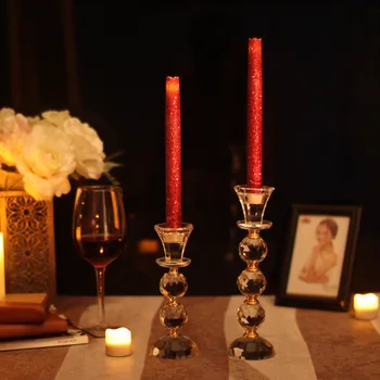 

GiveU 9" LED Flameless Led Taper Candles with Timer Function, Battery Operated, Christmas Candle Set (SparkingGlitter)