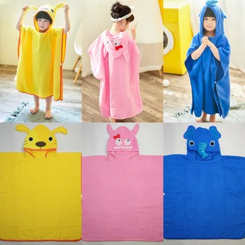 

3 Colors Elephant monster and puppy Animal cartoon kids hooded towel children's beach bathrobe