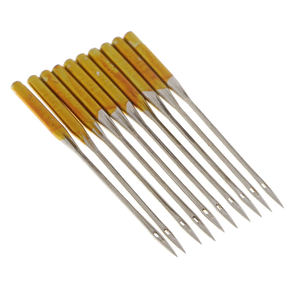 20Pcs/lot Stainless Steel Sewing Machine Needles Household Standard Ballpoint Overlock Anti-jumper Sewing Needle 90/14 75/11
