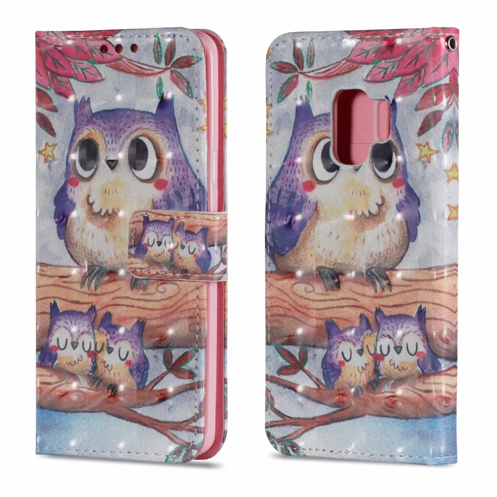 Cartoon For Samsung Galaxy S9 S9 Plus Note 8 Case Flip PU Wallet Card Holder Cover For iPhone X Smart Wallet Case Unicorn        (28)