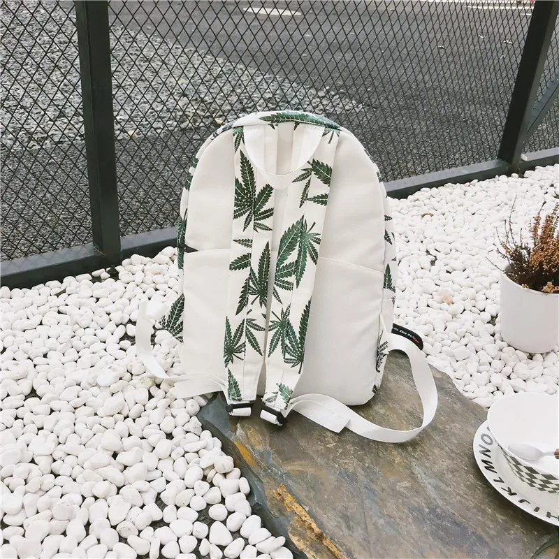 Moon Wood Stylish Girls Big Backpack Plants Leaf Printing Backpack Boys School Bag Men's Women Casual Daily Travel Rucksack 2019