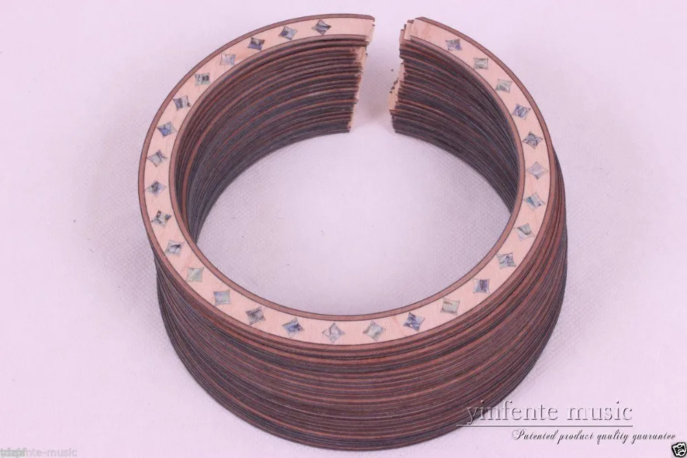 

10 шт. Классическая гитарная розетка с отверстием для звука инкрустированная оболочка из натурального дерева #29