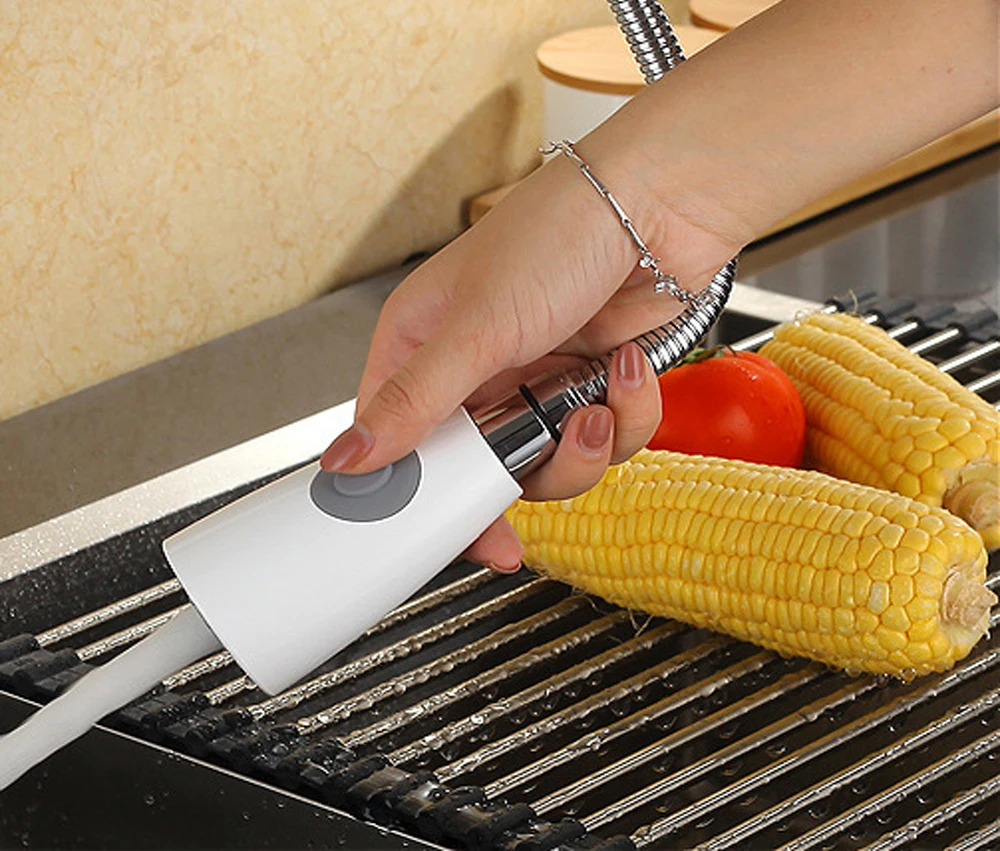 White Brass adjustable Kitchen Faucet accessories Cozinha Swivel Spout Kitchen Sink Pull Out basin Faucet Tap White Brass adjustable Kitchen Faucet accessories Cozinha Swivel Spout Kitchen Sink Pull Out basin Faucet Tap