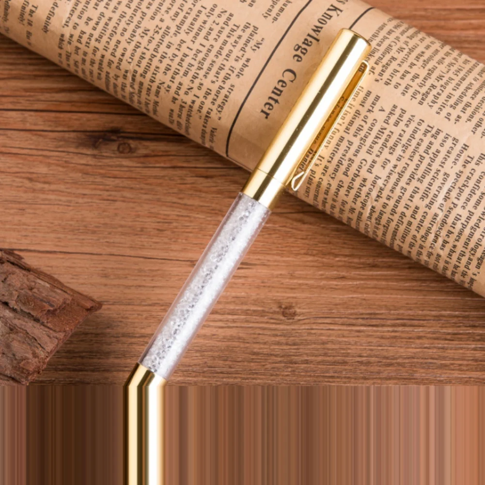 Высокое качество Diamond цвета: золотистый, серебристый канцелярские принадлежности подарок шариковых ручек Кристалл Подпись пишущая