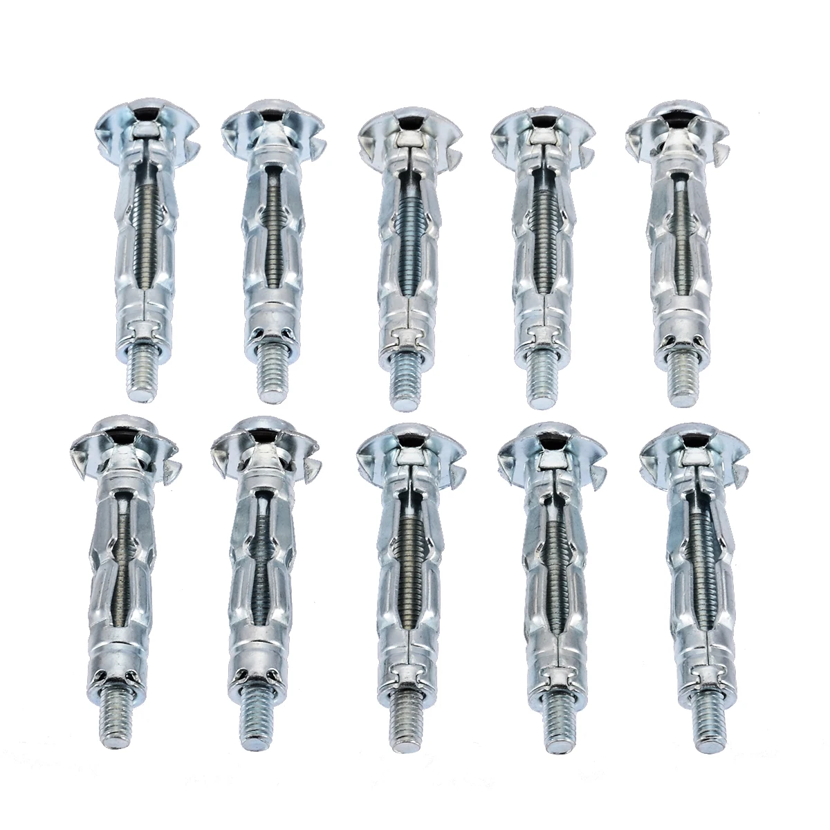 Mayitr 10pcs M4X32 Hollow Wall Anchors Metal/Cavity/Plasterboard Plug/Fixing Screw Bolt Assortment