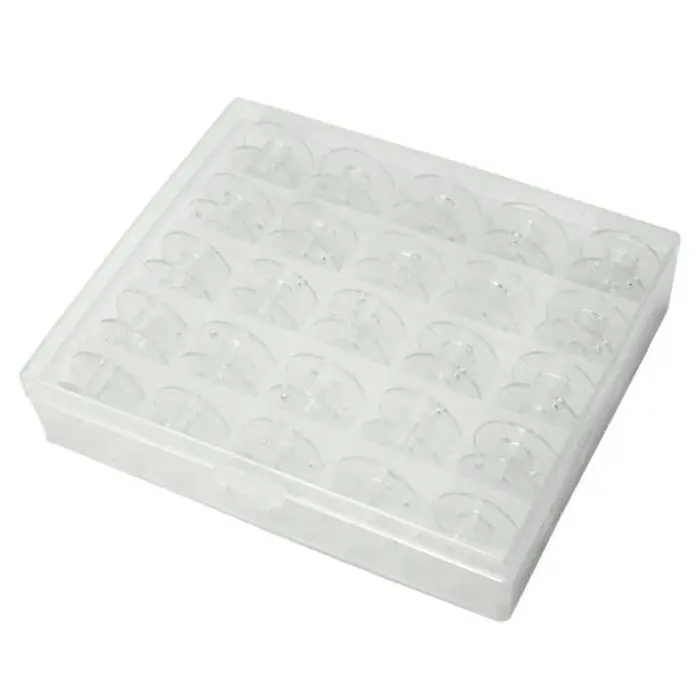 

HOT-25 Pieces x Sewing accessories Plastic Bobbin Spools Thread Rope + Box packing for Sewing Machine