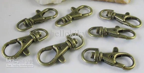 

300PCS Antique bronze lobster swivel clasp for key rings #12743