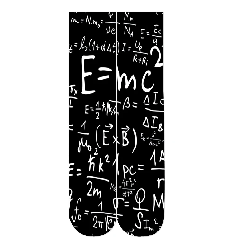 Математические формулы носки с 3d принтом Прямая поставка 38 см Длина