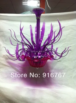 

C132-Handmade Purple Glass Art Chandelier Light