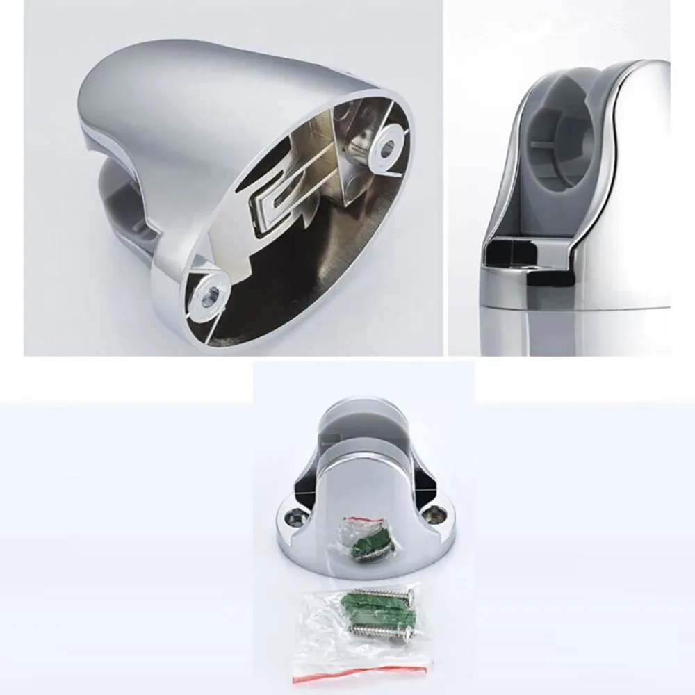 

Wall Mounted Stainless Steel Shower Head Handset Holder Chrome Bathroom Wall Mount Adjustable Suction Bracket &e