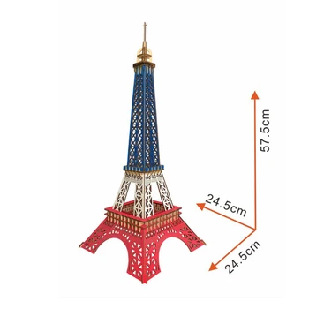

DIY Model toys 3D Wooden Puzzle-Colored paris tower Wooden Kits Puzzle Game Assembling Toys Gift for Kids Adult P39