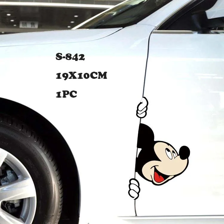 【Mary DAI Store】Sticker Car Body Side Decal Big Size Cute Mickey Mouse Pattern Vinyl Truck Vehicle Full Body Car Styling.