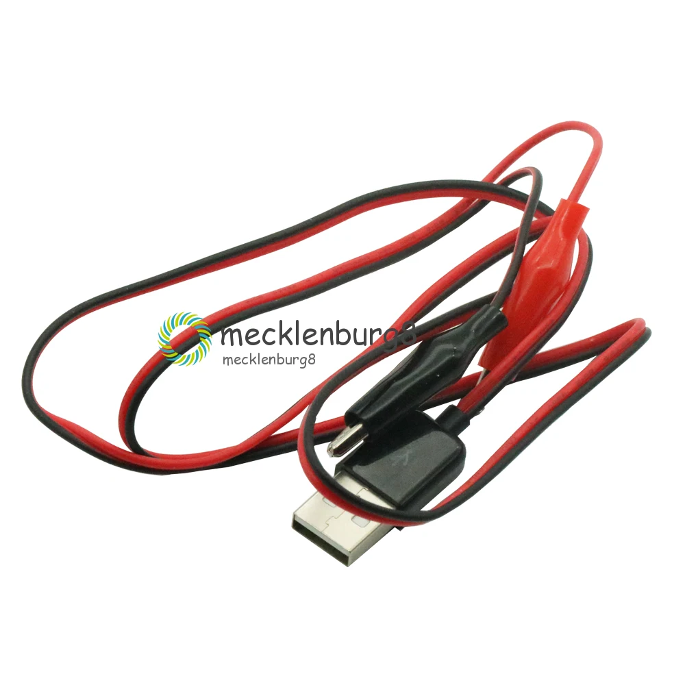 Зажимы для тестов на крокодила разъем USB адаптер питания провод 75 см|Запасные