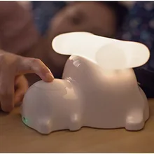 Платная креативная прикроватная лампа щенок кость обещает затемнение времени Сенсорный контроль заряда сенсорный индукционный собака ночник