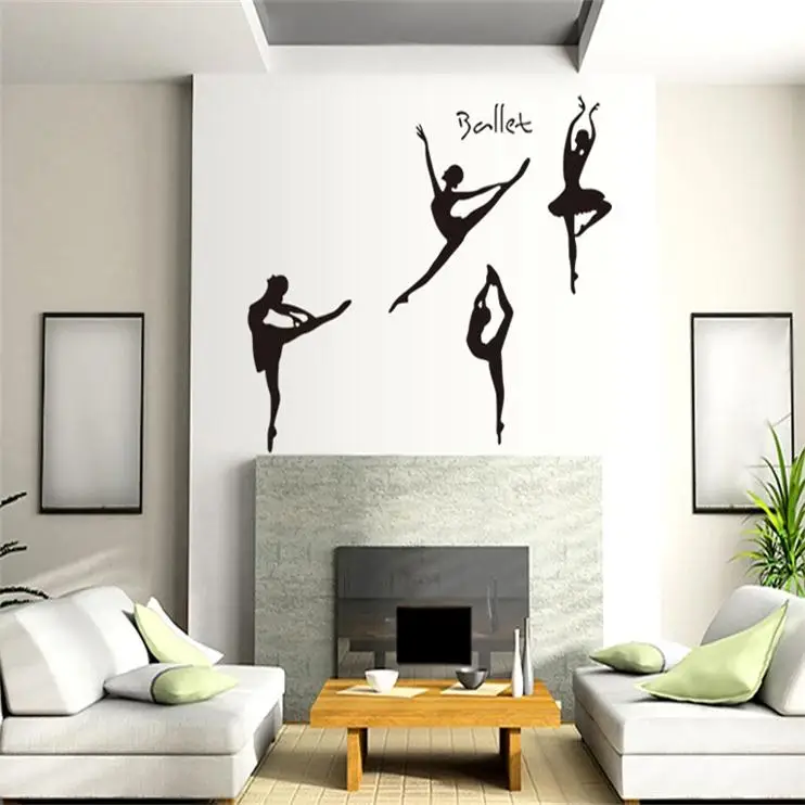 

creative elegant ballet dream music dance beauty home decal wall sticker for girls room decoration mural art for party classroom