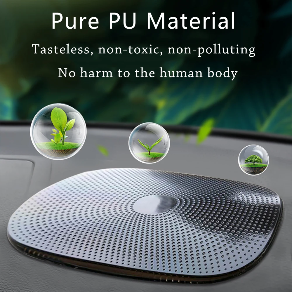 Dash Adhesive Holder Car Dashboard Mat Non Slip Dash Mat Car Non Slip Mat Dash Phone Holder Dashboard Phone Holder Non Slip Mat Car Anti Slip Mat Phone Holder PU Automobiles Interior Dashboard Sticky Pad Non-Slip Cushion For GPS Cell Phone Coin 15*10.5cm