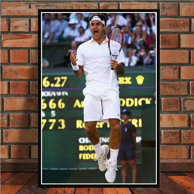 Постер и принты Горячая Спортивная супер звезда Роджер Федерер теннисисты картины настенные художественные настенные картины для гостиной домашний декор
