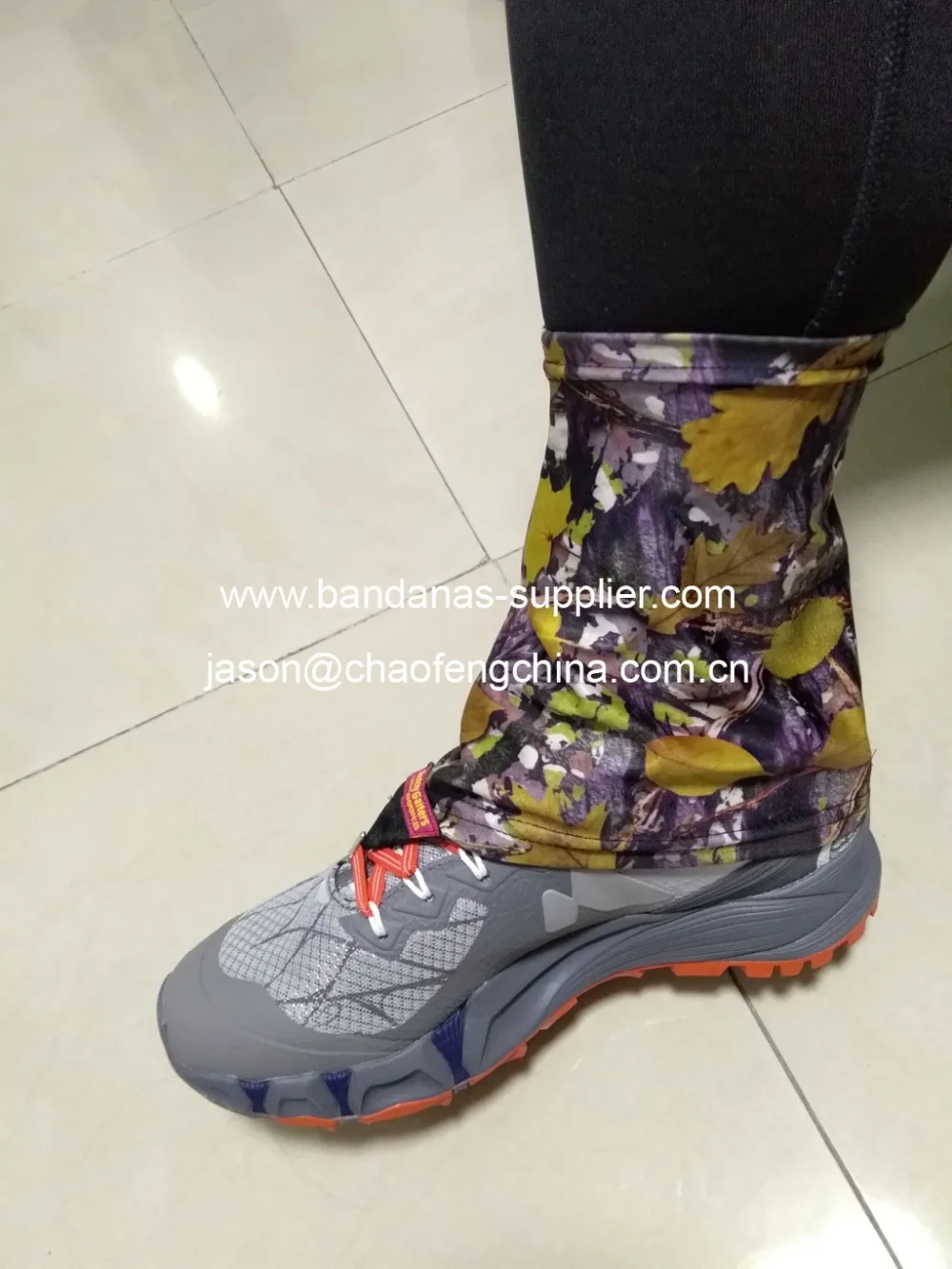 

Camo Pattern Running Trail Gaiter Light weight. Size: L-large