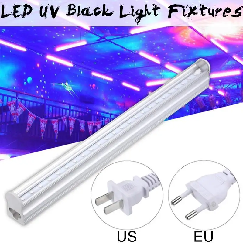Black Light Effect Stage Bar Haunted House Rays Paint Sterilizer Ink Glass Cure Glue Tube UV 395 400 NM Led Ultraviolet Lamp 40