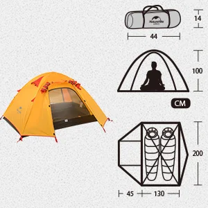 NatureHike P Series Classic Camping Tent 210T Fabric For 2 Persons NH15Z003-P