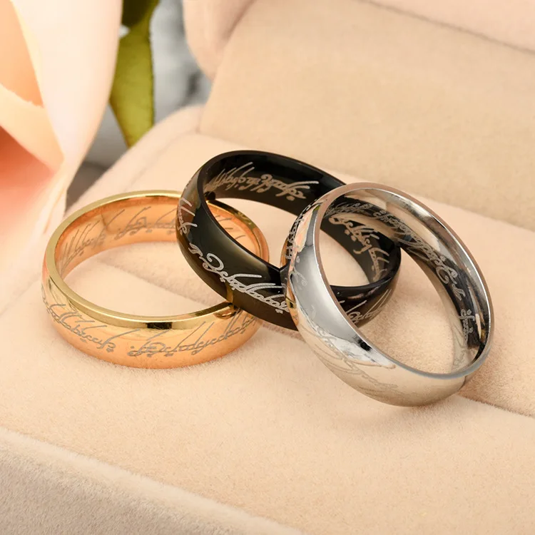 Кольцо Hobbit с надписью Midi из нержавеющей стали, мощное Золотое кольцо «Властелин Колец» для влюбленных женщин и мужчин, модное ювелирное изделие