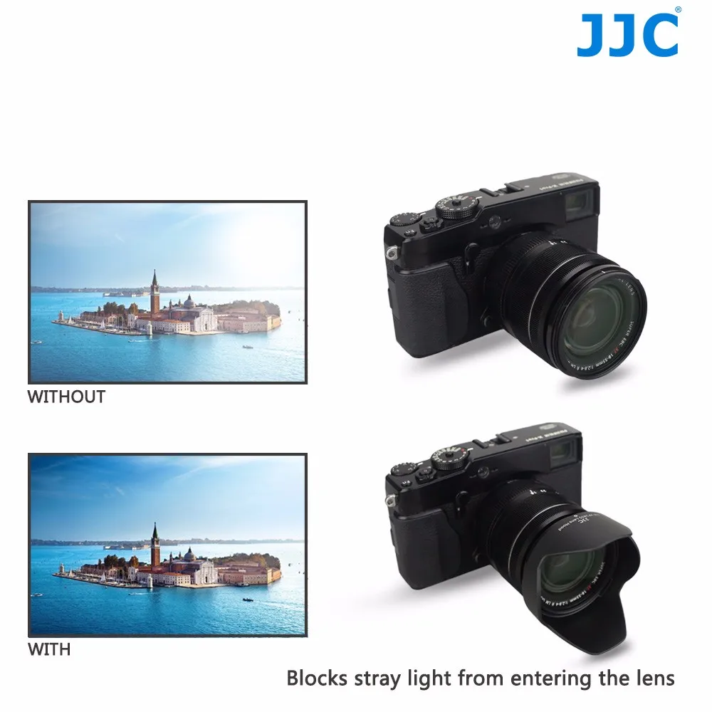 JJC черная бленда объектива камеры для FUJINON XF14mm F2.8 R/XF18-55mm F2.8-4 R LM объектив ois