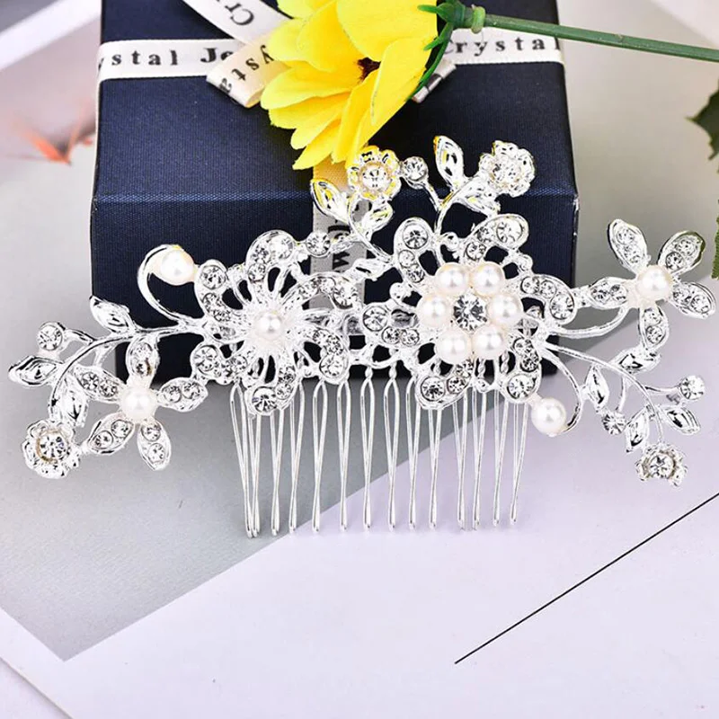 Bridal Hair Ornaments Fashion Hairwear Wedding Hair Accessories Comb for Hair Women Girl Headpiece Headdress Head Decoration Pin