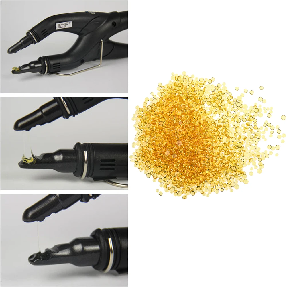 100g keratin glue granule/beads/grain for human hair extension for I tip/ U-tip hair amber Color