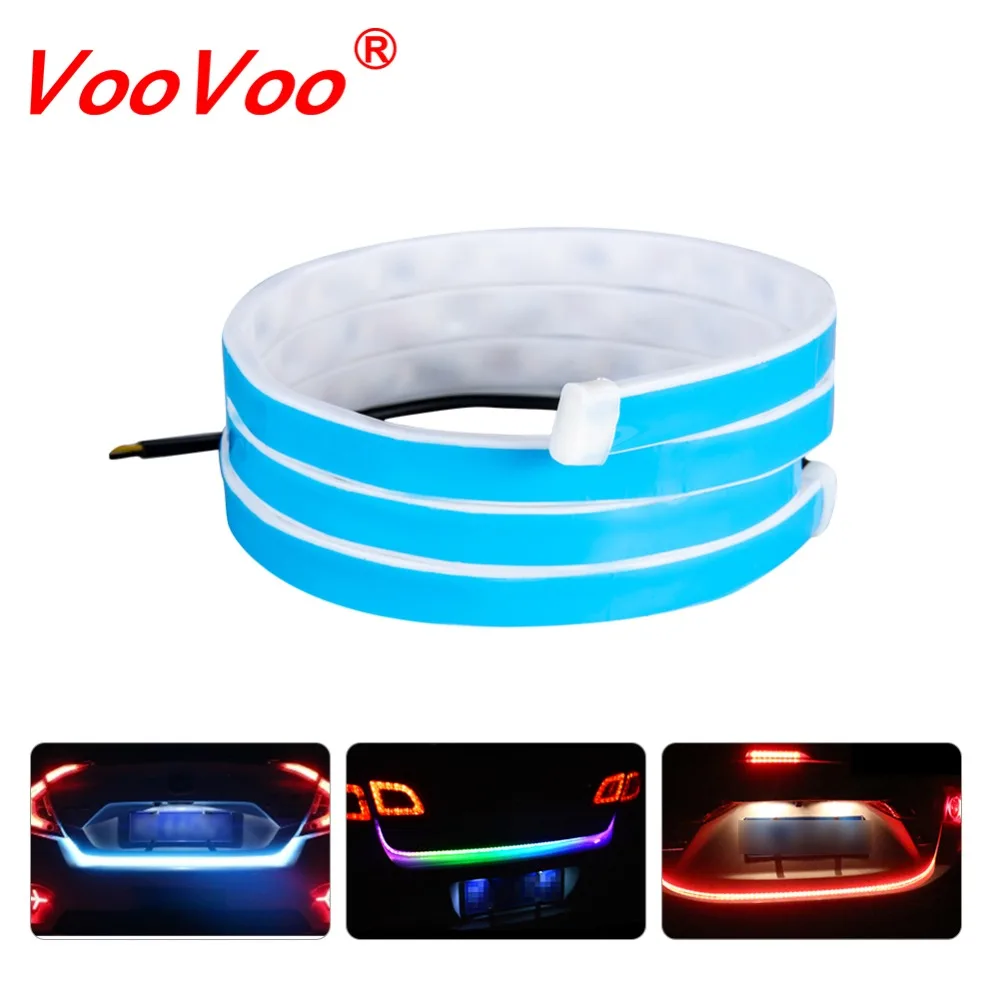 

VooVoo Turn Signal Flow led trunk Strip light Tailgate luggage 12V Car Rear Lamp Dynamic Streamer Floating RGB Iceblue led strip