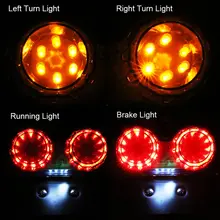 Plastic DC 12V Integrated Tail Light Motorcycle Light Rear Position Lamp Dual LED Light Brake Racer