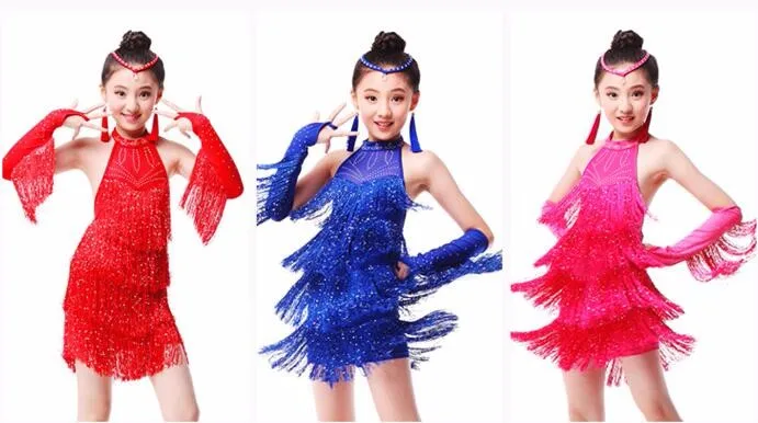 DB23905 Fringe latin dance dress-9