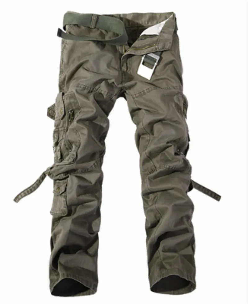 Мужские брендовые модные тактические брюки карго, мужские армейские военные брюки, хлопковые эластичные повседневные брюки с несколькими карманами - Цвет: earth army green