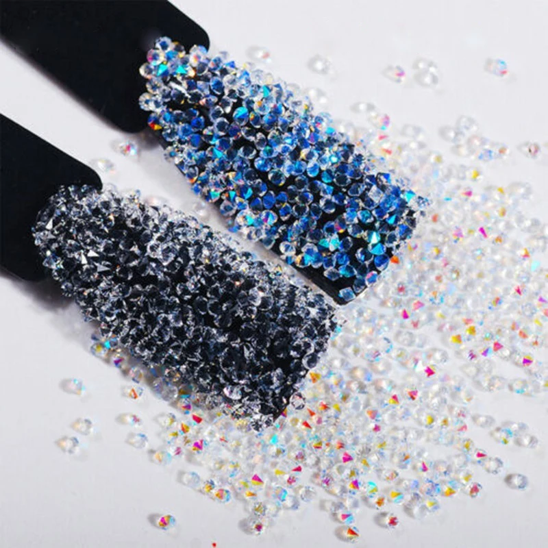 

Crystal 1.1mm Nail Rhinestone Crystal Glass Micro Rhinestones for 3D Nails Art Decorations Manicure Tools