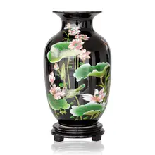 Керамика вазы черный глазурью украшения дома лотоса