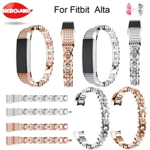 Новые высококачественные часы ремешок горный хрусталь браслет из нержавеющей стали ремешок для Fitbit Alta Correas de reloj