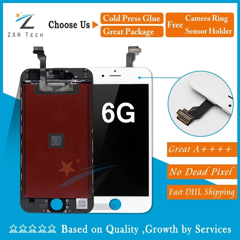 10 шт./лот Запчасти для мобильного телефона Pantalla iPhone 6 LCD сенсорный экран AAA ЖК