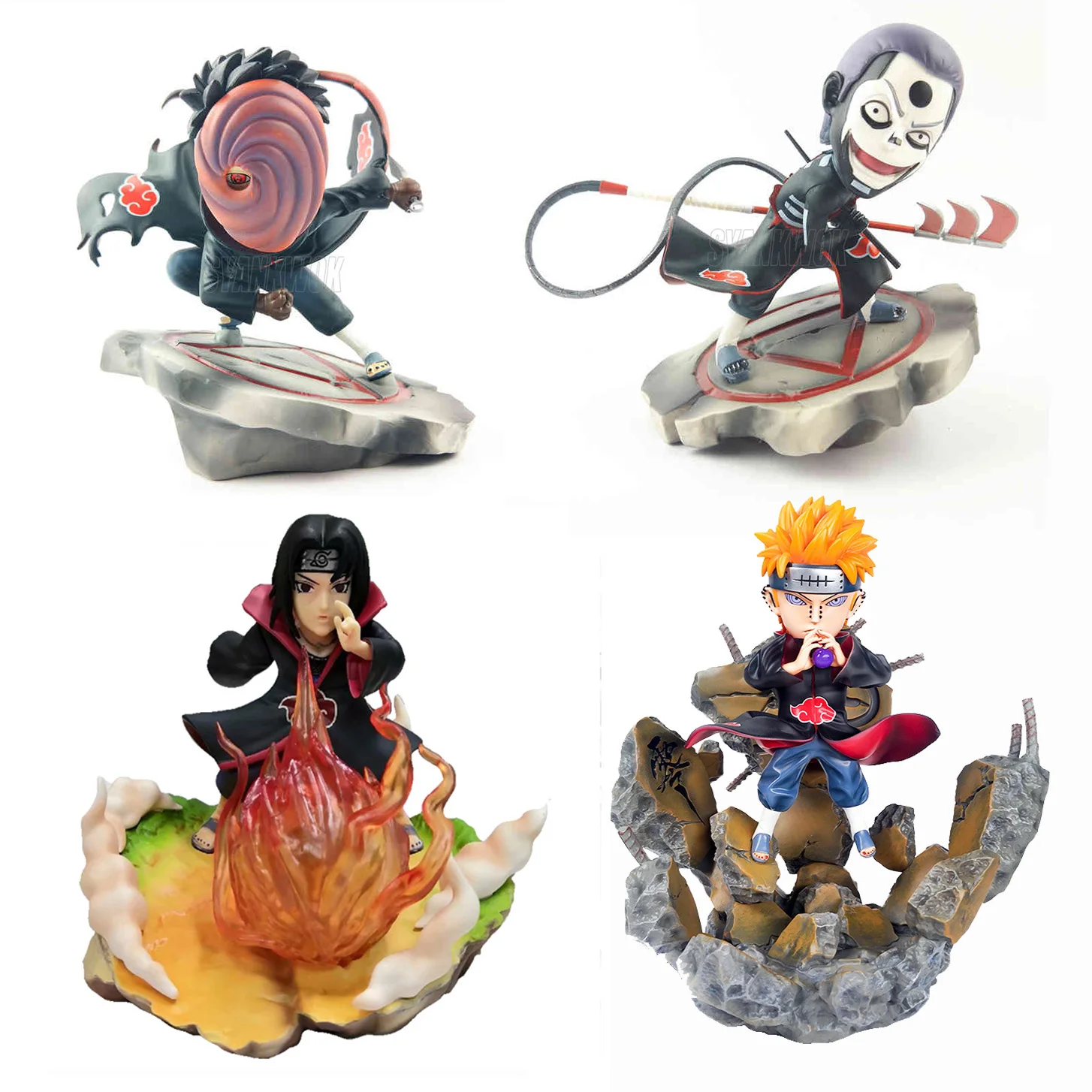 

Anime Uzumaki Naruto PVC Itachi Fire Pain Nagato Yahiko Tobi Hidan Action Figure Zero Collection Model Toy