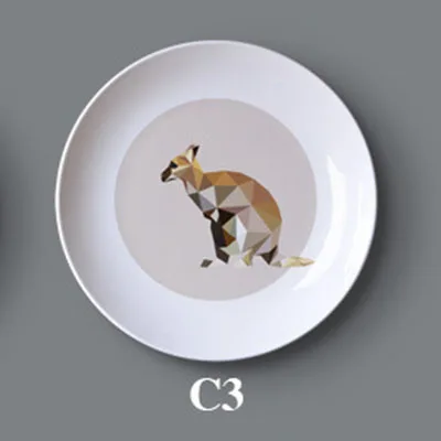 Креативное домашнее декоративное керамическое настенное украшение тарелка/Настенная подвесная тарелка - Цвет: style-c3