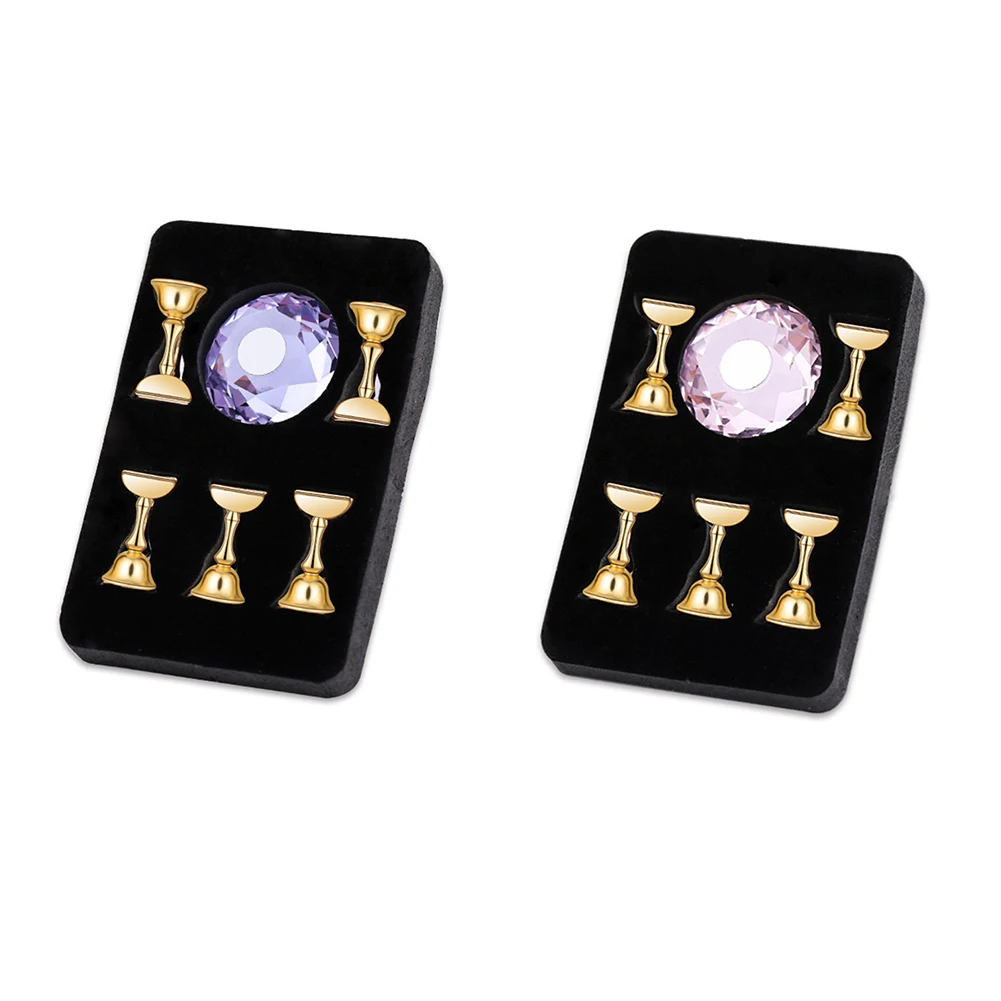 Fashion Nail Art Practice Training Display Magnetic Stand Acrylic Crystal Holders new sale
