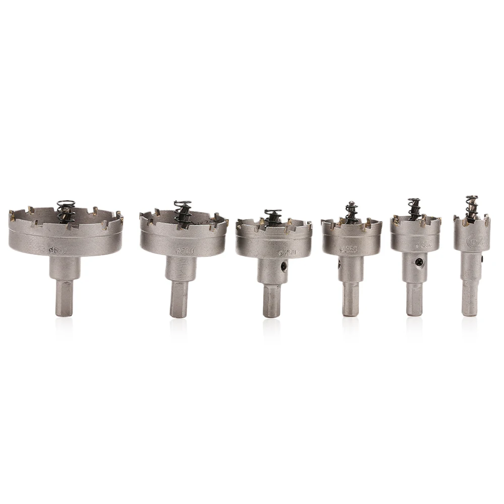 

Tip Hole Saw Drill Bits Kit Stainless Steel For Iron Wood Driller 65mm 50mm 45mm 35mm 30mm 22mm Tools For Electric Drill