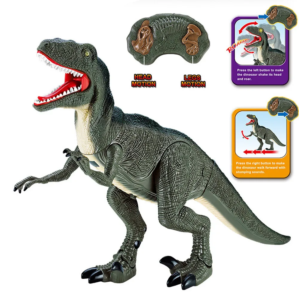 Электрические игрушки для детей пластиковые Dinosaurios De Juguete Фигурки игрушки-Динозавры большой ходьбе RC Roars огни звуковые K417