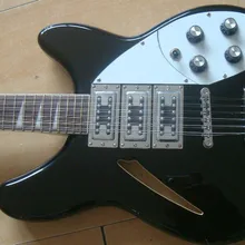 Фирменная Новинка Рик backer черный полый корпус гитары 3 пикапы R тремоло 12 Строки Клен одна деталь шеи