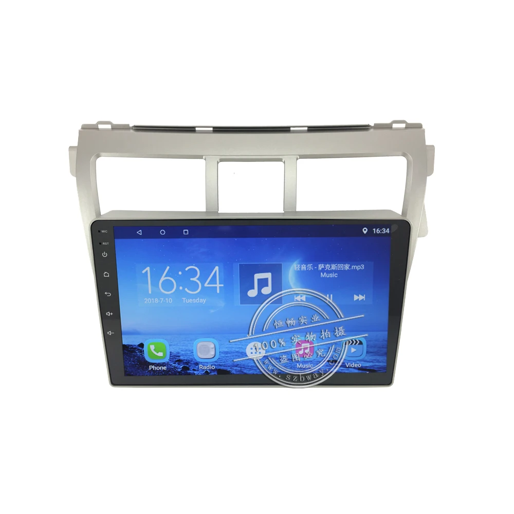 Discount Bway 9" 2 din Car radio for Toyota Vios 2009-2013 Quadcore Android 7.0.1 car dvd player gps navi with 1 G RAM,16G ROM 1