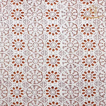 

New Design milk silk water soluble full width embroidery fabric Embroidered lace for clothing