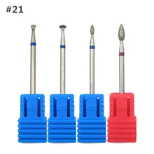 HYTOOS 4Pcs Diamond Nail Drill Bit 3/32″ Rotary Cuticle Burr Manicure Bits Drill Accessories Manicure Cutter Nail Mills Tool D21