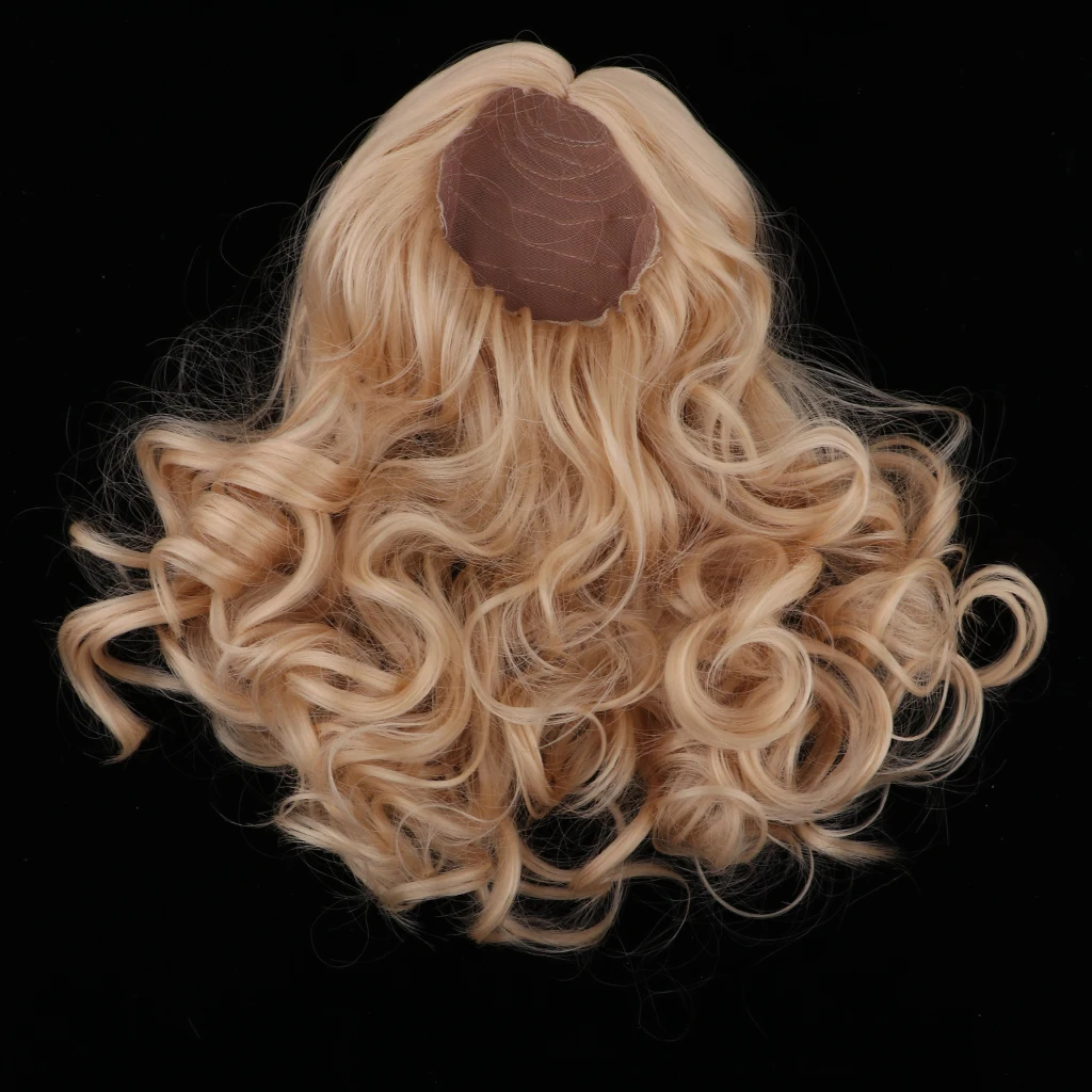 Sweet 16-inch Doll Wave Wig Curly Long Hair For 40cm Salon Doll DIY Golden