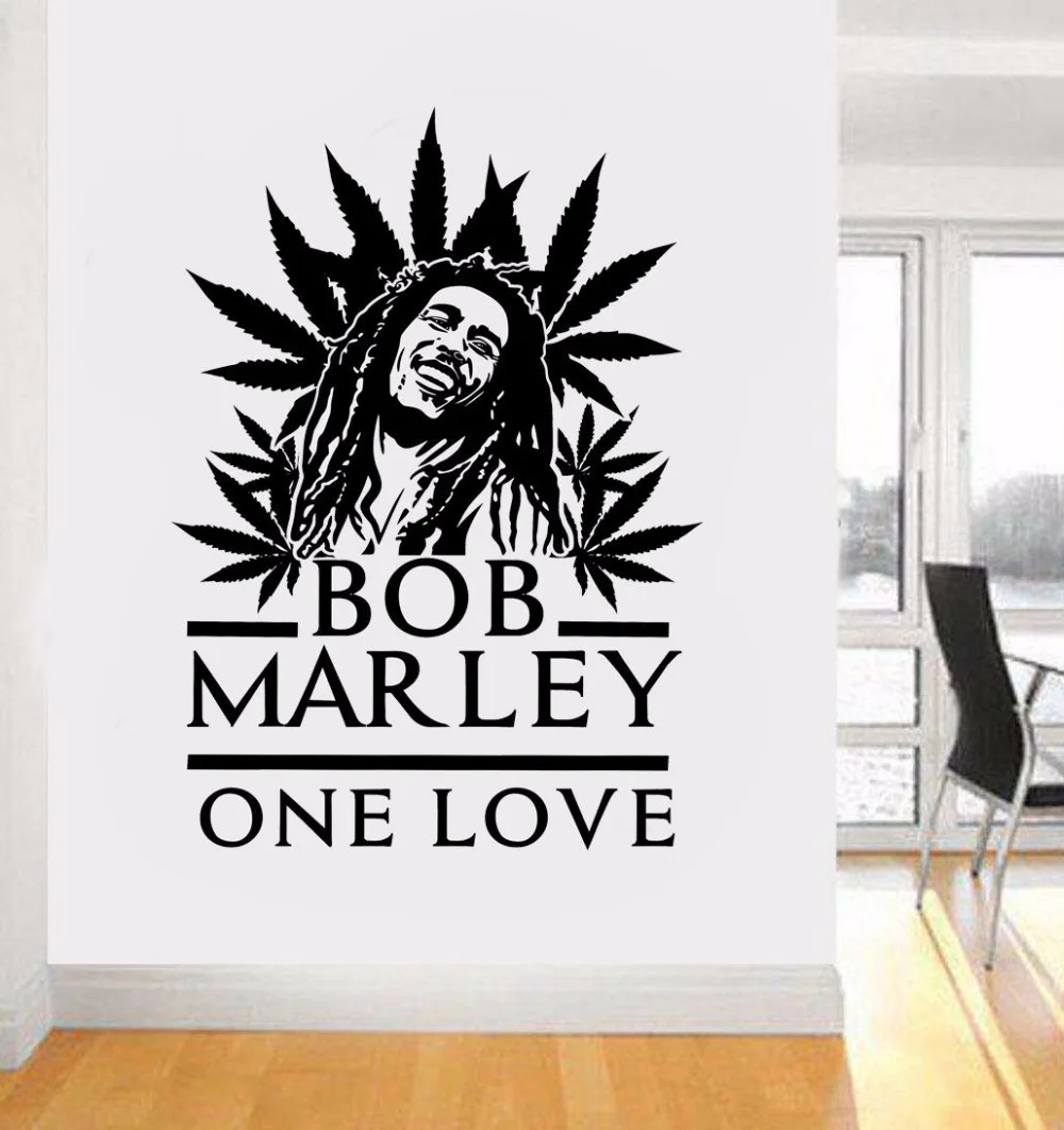 Sticker Bob Marley One Love Popular Singer Wall Sticker