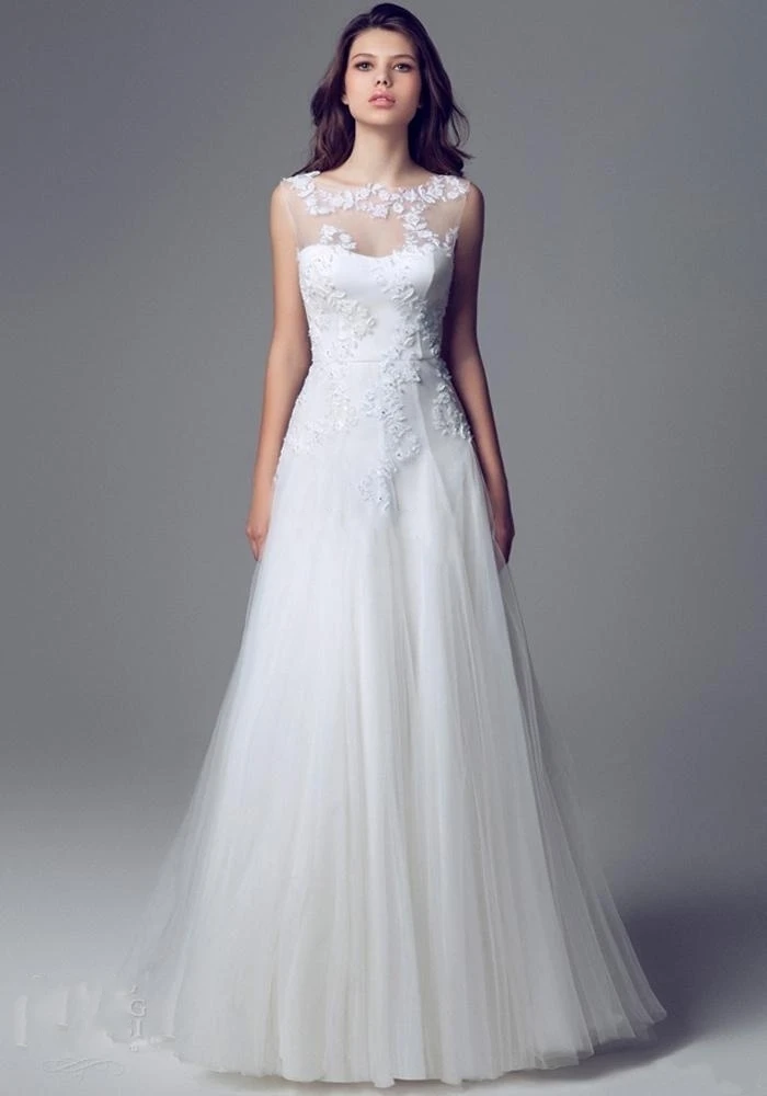 2014 new multicolor word shoulder wedding dress bridal gown bridesmaid dress elegant dress-in